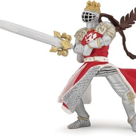 Realistic King with Dragon and Sword Figure Ages 3+ Fantasy & Medieval Collection Creative Play Royal World Gift Idea Toy for Girls and Boys 4.7 in X 3.5 in X 3.7 in