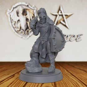 Tabletop Unpainted Miniatures for TTRPG 28mm Scale Fantasy Minis Figurine for Dungeon Masters, Humanoid Miniature Game RPG Accessory Medieval Knight Warrior